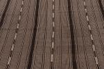 Vintage Persian Kilim, Brown and Beige Geometric Striped | Area Rug in Rugs by Rug and Kilim