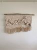 Statement Woven Wall Hanging "In Loving Memory" | Wall Sculpture in Wall Hangings by Rebecca Whitaker Art. Item made of wood with cotton works with boho & japandi style