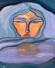Surface Level - The Self Reflection Collection | Oil And Acrylic Painting in Paintings by Amy Straley. Item composed of canvas compatible with contemporary and eclectic & maximalism style
