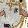 Home Décor Large Handmade Bejewelled Hindu Goddess Wall Art | Embroidery in Wall Hangings by MagicSimSim