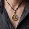 Premium Manjushri Thangka Pendant Zodiac Rabbit Amulet | Ornament in Decorative Objects by Dynasty Artisan. Item composed of metal in contemporary or eclectic & maximalism style