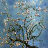 Random Stitching Suzhou Embroidery Van Gogh Almond Blossoms | Wall Hangings by Dynasty Artisan. Item made of wood with fabric works with eclectic & maximalism & art deco style