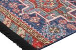 Rug & Kilim’s Tribal Rug in Blue and Red with Primitivist | Area Rug in Rugs by Rug and Kilim