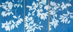 Evening Shade Triptych: Three 30 x 22.5" original cynotypes. | Photography by Christine So | Apollo Global Management in New York