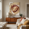 Circular Harmonies — Abstract Canvas Artwork in Earth Tones | Prints in Paintings by Alpenglow Workshop. Item composed of canvas in boho or minimalism style
