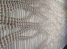 Extra Large Rope Room Divider Wall Hanging & Macramé Screen | Macrame Wall Hanging in Wall Hangings by MACRO MACRAME by Maeve Pacheco | Gurney's Montauk Resort & Seawater Spa in Montauk. Item made of wood with cotton works with contemporary & eclectic & maximalism style