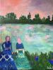 Evening Keeps Us | Mixed Media by Lulu Schwall Atelier. Item made of canvas works with traditional style