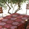 Forget Me Not Tablecloth – Hand Block Printed Organic Cotton | Linens & Bedding by ichcha. Item made of cotton works with boho & modern style