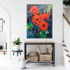 "Always and Forever" Red Poppy Floral Painting | Oil And Acrylic Painting in Paintings by Mandy Martin Art. Item made of canvas