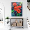 "Always and Forever" Red Poppy Floral Painting | Oil And Acrylic Painting in Paintings by Mandy Martin Art. Item made of canvas