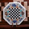 Marble chess table for gift, Handmade chess table, tabletop | Side Table in Tables by Innovative Home Decors. Item composed of marble