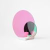 Onnda Flame Concentric M candleholder-Fuchsia | Candle Holder in Decorative Objects by Catrinel Săbăciag. Item composed of marble & glass compatible with minimalism and contemporary style