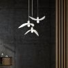 Wooden White Handing Lamp, Modern Design Minimalist Pendant | Pendants by TheCreatorsFair. Item made of wood with fabric works with minimalism & contemporary style