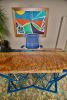 Keep Tahoe Kryptonic | Dining Table in Tables by Cline Originals. Item made of walnut & steel compatible with mid century modern and eclectic & maximalism style