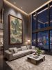 Hand-Painted Silk River Mountain Landscape Scroll Wall Art | Oil And Acrylic Painting in Paintings by Dynasty Artisan. Item composed of wood and fabric in contemporary or eclectic & maximalism style