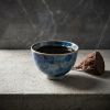 Heritage Wood-fired Porcelain Tea/Coffee Bowl Fish at Play | Decorative Bowl in Decorative Objects by Dynasty Artisan. Item composed of ceramic compatible with eclectic & maximalism and asian style
