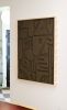 Olive Brown Brutalist Wall Sculpture | Wall Hangings by Blank Space Studios. Item made of oak wood with stone works with boho & eclectic & maximalism style