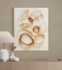 Three Dimensional Fiber Art / Earth Tone / Wall Sculpture | Wall Hangings by Stef Shock. Item made of canvas & fiber compatible with boho and contemporary style