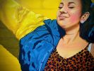 Gianna Soprano  & Yellow | Oil And Acrylic Painting in Paintings by AGONZA. Item made of synthetic