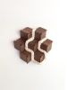 Cubic 001 | Sculptures by Ana Salazar Atelier. Item composed of walnut and cotton in minimalism or contemporary style