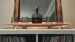Quilted Whiskey Set on Maple Base | Bar Accessory in Drinkware by Seaworthy. Item made of maple wood with glass