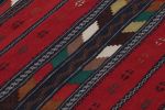 Vintage Afghan Kilim Rug with Polychromatic Stripes | Area Rug in Rugs by Rug and Kilim