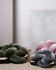 Large Olive Green Velvet Knot Floor Cushion | Benches & Ottomans by Knots Studio