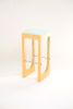 Tall Acrylic-Top Stool | Chairs by akaye. Item composed of wood and steel in minimalism or contemporary style
