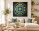 Aurora | Northern Lights Mandala Masterpiece | Oil And Acrylic Painting in Paintings by Kriandala