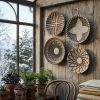 Set of 4 Boho Wall  Plate Decor | Decorative Plate in Decorative Objects by Sarmal Design. Item composed of bamboo and cotton in boho or country & farmhouse style