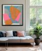 Fractured fallen orange pink | Oil And Acrylic Painting in Paintings by Ronald Hunter. Item composed of canvas in minimalism or contemporary style