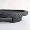 Medium Footed Tray in Carbon Black Concrete | Decorative Tray in Decorative Objects by Carolyn Powers Designs. Item made of concrete works with minimalism & contemporary style
