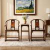 Legacy Ellsworth Ming Begonia Openwork Horseshoe Armchair II | Chairs by Dynasty Artisan. Item composed of wood compatible with contemporary and eclectic & maximalism style