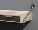 3 Drawer Knife Edge Console | Media Console in Storage by Amuneal. Item made of oak wood & brass