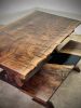 Live Edge Walnut Table and Trestle Base | Dining Table in Tables by Citizen Wood Company. Item made of walnut