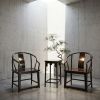 Legacy Minimalist Ming Dynasty Style Horseshoe Armchair Trio | Chairs by Dynasty Artisan. Item composed of wood in minimalism or contemporary style