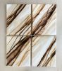 Marrone Crema | Watercolor Painting in Paintings by Rhonda Deland. Item made of wood & canvas compatible with boho and mid century modern style