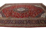 Vintage Red Traditional 10' x 13' Kashan Persian Rug | Area Rug in Rugs by Magic Rugs. Item composed of wool in traditional style