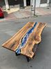 Live edge wood epoxy table | Dining Table in Tables by Ironscustomwood. Item made of walnut with metal works with minimalism & contemporary style