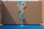 Nopoló Flow - Custom Stone, Marble, and Glass mosaic mural | Murals by Rochelle Rose Schueler - Wild Rose Artworks LLC