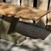 Poseidon Falls | Dining Table in Tables by Fine Line Woodworks. Item composed of wood & brass