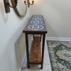 Turkish Tile Console Table in Walnut Wood – Entryway Table | Tables by Ubba Home Decor. Item made of wood with ceramic works with boho & mid century modern style