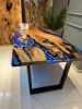 dining room table, epoxy table, ocean epoxy table | Dining Table in Tables by Brave Wood. Item made of walnut with synthetic works with modern style