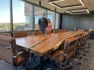 Live Edge Conference Table | Tables by Bucktown Built | Magellan Jets in Quincy. Item composed of wood and metal in minimalism or mid century modern style