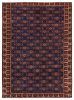Vintage Zeki Müren rug in Indigo with Red and Beige Pattern | Area Rug in Rugs by Rug and Kilim