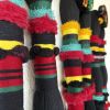 Lomas Style Black Macrame Wall Hanging | Wall Sculpture in Wall Hangings by Sarmal Design. Item composed of maple wood and cotton in boho or contemporary style