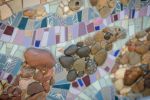 Re-Imagine - Custom 7-panel recycled tile mural | Public Mosaics by Rochelle Rose Schueler - Wild Rose Artworks LLC. Item composed of stone