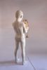 Before the Beginning (Child with Chandelier) | Sculptures by MARCANTONIO. Item composed of steel & ceramic