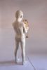 Before the Beginning (Child with Chandelier) | Sculptures by MARCANTONIO. Item composed of steel & glass