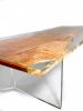 Epoxy Casted Big Leaf Maple | Dining Table in Tables by Live Edge Lust. Item made of maple wood with synthetic